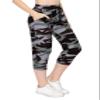 ALWAYS Women's Camo Capri Jogger - Skinny Fit Lightweight Premium Soft Stretch Pork Chop Pocket Sweatpants 1850 M