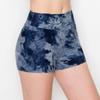 ALWAYS Women Workout Yoga Shorts - Premium Soft Solid Stretch Cheerleader Running Dance Volleyball Short Pants Tie Dye 1911 Navy S view 2