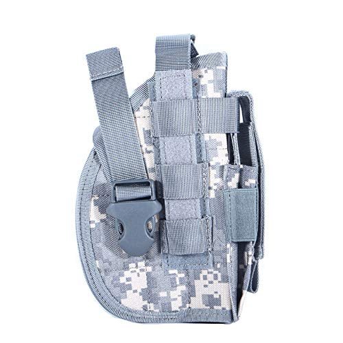 ACEXIER Universal Tactical Gun Holster Right Hand Molle Pistol Holster Combat Airsoft Waist Belt Holster for 1911 45 92 96 G1ock(ACU)