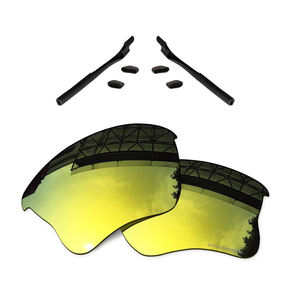 TheSturdy Polarized Stamped Lenses Replacement & Rubber Kits for Oakley Half Jacket 2.0 XL OO9154 - Gold HD Polarized