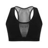 Alvivi Kids Girls Racer Back Mesh Splice Ballet Dance Tank Top Sleeveless Gymnastics Sports Training Stretchy Bra Shirt Black 10 view 1
