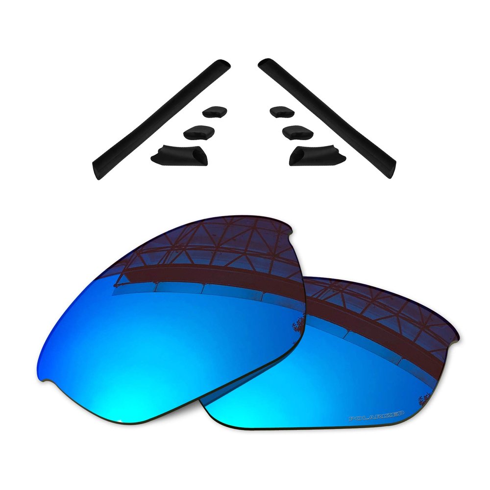 TheSturdy Polarized Stamped Lenses Replacement & Rubber Kits for Oakley Half Jacket - Ice HD Polarized