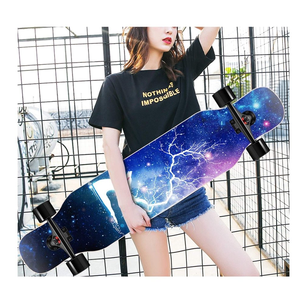 TXTC Profession Skateboards Flash Wheel ABEC-11 Complete Maple Cruiser Skateboards Bearings Longboard Skateboards for Beginners Starters Kids Boys Girls Youth (Color : C)