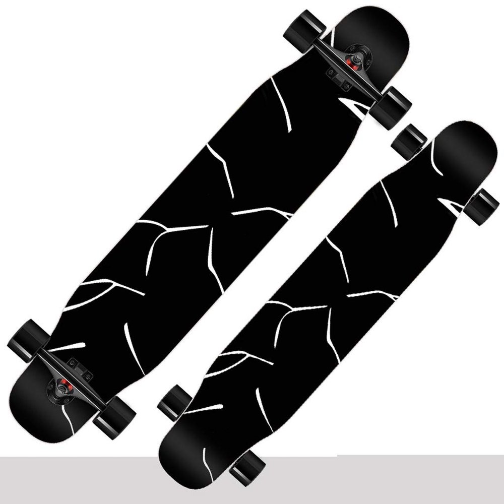 TXTC 47 Inch Professional Skateboard Beginner Complete Standards Skateboards Cruiser Longboard Suitable for Girls, Boys, Adult and Youth (Color : Double-Sided A)