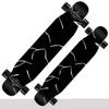 TXTC 47 Inch Professional Skateboard Beginner Complete Standards Skateboards Cruiser Longboard Suitable for Girls, Boys, Adult and Youth (Color : Double-Sided A) view 1