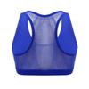 winying Girls Mesh Splice Sleeveless Racer Back Dance Sports Bra Crop Top Athletic Tanks Blue 8 view 2