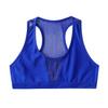 winying Girls Mesh Splice Sleeveless Racer Back Dance Sports Bra Crop Top Athletic Tanks Blue 8 view 3