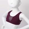 winying Girls Mesh Splice Sleeveless Racer Back Dance Sports Bra Crop Top Athletic Tanks Burgundy 10 view 4