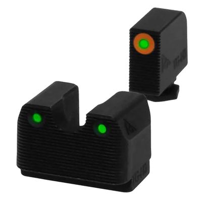 Rival Arms TRITIUM Night Sights/CO-Witness Height for Glock 17/19 in-LINE - Orange