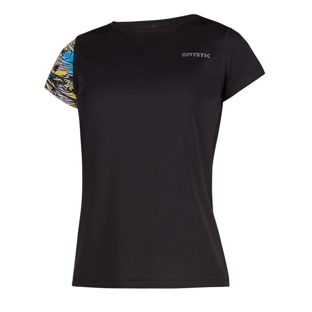 Mystic Womens Gem Shortsleeve Quickdry Top 2023 - Zebra Blue 200150 M