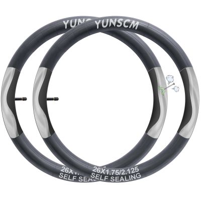 2-PCS 26" Self-Sealing Bike Tubes 26 x 1.75/2.125 AV32mm Super Automatic Repair, Puncture Resistant Compatible with 26x1.75/1.95/2.0/2.10/2.125 Bike Bicycle Tire Tubes