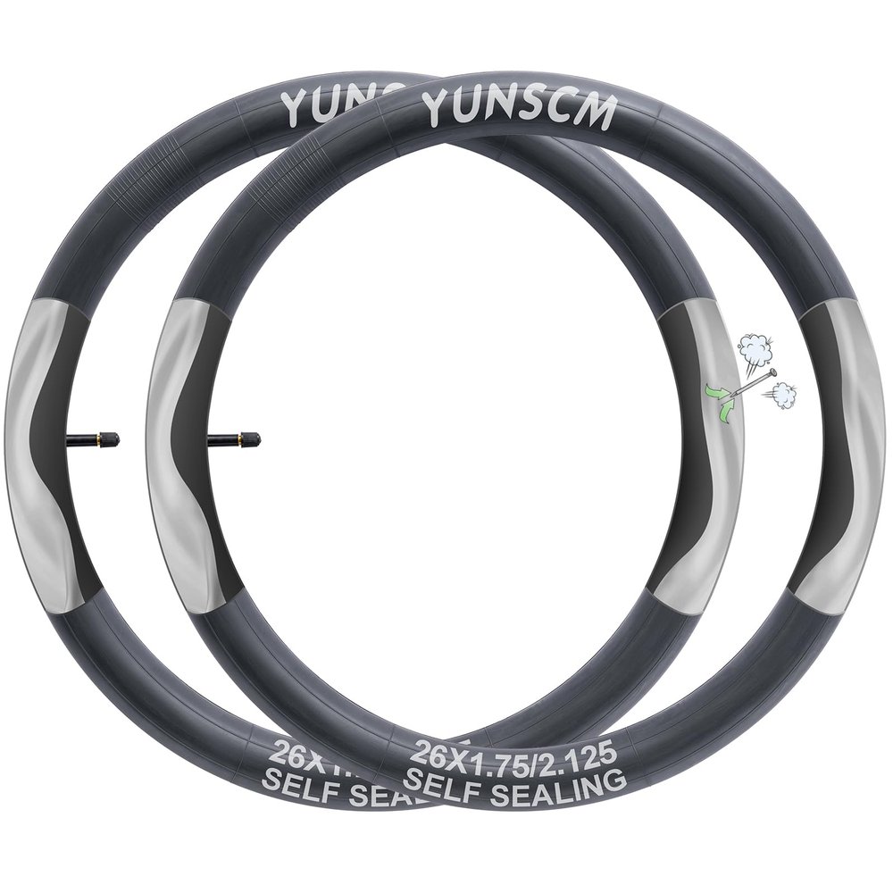 2-PCS 26" Self-Sealing Bike Tubes 26 x 1.75/2.125 AV32mm Super Automatic Repair, Puncture Resistant Compatible with 26x1.75/1.95/2.0/2.10/2.125 Bike Bicycle Tire Tubes