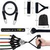 FITKRAZE Resistance Band Set, Stackable Workout Bands, Includes 5 Exercise Bands, 2 Foam Handles, Door Anchor, 2 Legs Ankle Straps & Carrying Case, for Arms, Legs and Full Body Training. view 3