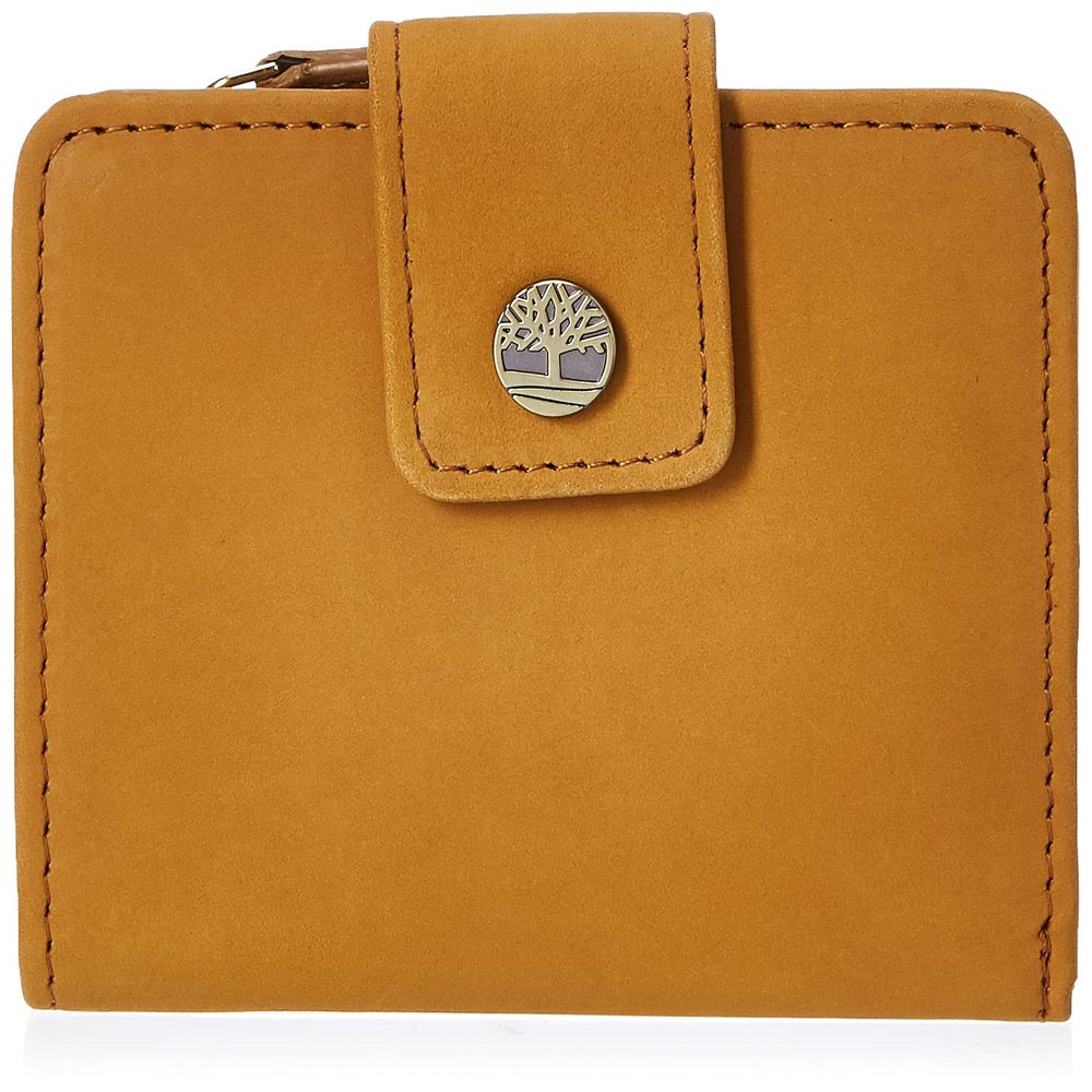 Timberland Women's Leather Rfid Small Indexer Wallet Billfold, Wheat (Nubuck), One Size