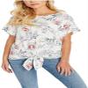 BUFFALO Ladies' Tie Front Top, Large White view 1