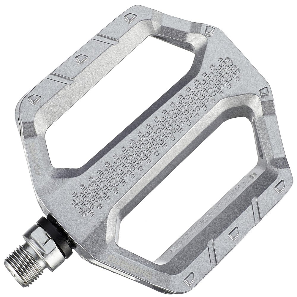 SHIMANO Pedals PD-EF202 MTB Flat Pedals, Silver, 9/16 inches, EPDEF202S