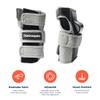 Retrospec Adult/Youth/Child Knee Pads Elbow Pads and Wrist Guards Protective Gear for Skateboarding Roller Skate BMX and Scooter Multi Sport Pad Set, Gray, Youth (10-14 Years) view 2