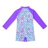 winying Baby Girls One Piece Long Sleeves Mermaid Scales Printed Swimsuit Rash Guard Bathing Suit Purple 6-12 Months view 4