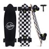 BELEEV Cruiser Skateboards for Beginners, 27 Inch Complete Skateboard for Kids Teens Adults, 7 Ply Canadian Maple Double Kick Deck Concave Trick Skateboard (Black) view 1