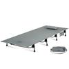 iClimb Super Easy Assemble Folding Cot Ultralight Compact Heavy Duty with Carry Bag for Adults Camping Backpacking (Grey) view 1