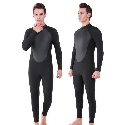 REALON Full Mens Womens Wetsuit 3mm Neoprene Diving Scuba Swimming Thermal Wet Suits Front/Back Zipper Cold Water Warm Swimsuit