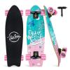 BELEEV Cruiser Skateboards for Beginners, 27 Inch Complete Skateboard for Kids Ages 3-12, Teens Adults, 7 Ply Canadian Maple Double Kick Deck Concave Trick Skateboard (Pink) view 1