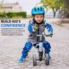 Soft-Style Kids Knee and Elbow Pads with Bike Gloves, Flexible Impact-Resistant Gear for Ages 2-11, Designed for Balance Bikes, Roller-Skating, and Skateboarding ((2nd Gen) Ocean Camo, Small) view 2