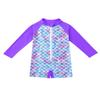 Alvivi Baby Toddler Girls Mermaid Long Sleeves Rash Guard Swimsuit Swimwear Summer Beachwear Bathing Suit Purple 6-12 Months view 3