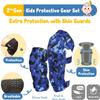 Soft-Style Kids Knee and Elbow Pads with Bike Gloves, Flexible Impact-Resistant Gear for Ages 2-11, Designed for Balance Bikes, Roller-Skating, and Skateboarding ((2nd Gen) Ocean Camo, Medium) view 3