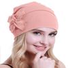 osvyo Cotton Chemo Turbans Headwear Beanie Hat Cap for Women Cancer Patient Hairloss Light Pink view 1