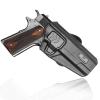 1911 Holster OWB Paddle  Index Finger Release, Fits 5'' Colt/Kimber/Springfield 1911 Without Rail, 360 Adjustable Carry  Right Handed Polymer Holster view 1