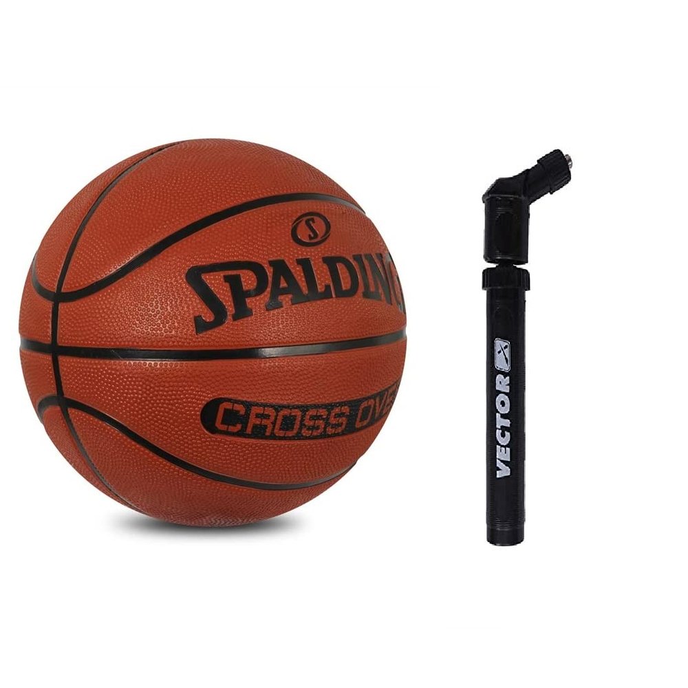 Spalding Basketball Official Size 6, 7 Men Ball NBA Cross Over Basketball Orange (6)