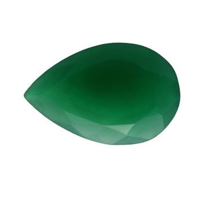 55Carat Real Green Onyx Faceted Pear Shape 4X6 mm Loose Gemstone For Astrological Chakra Healing Stone