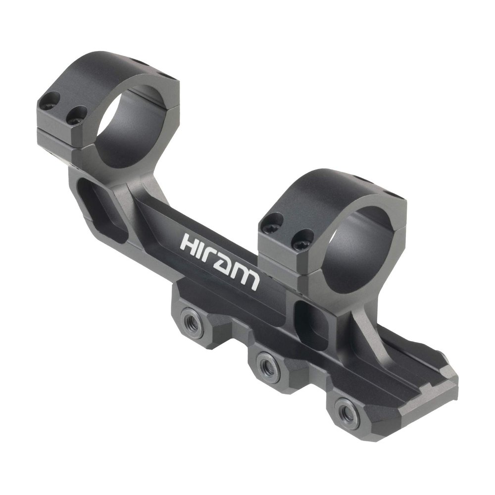 Hiram 30mm Dual Ring Offset Cantilever Scope Mount with Quick Release and Integrated Recoil Dampeners for Picatinny Rail