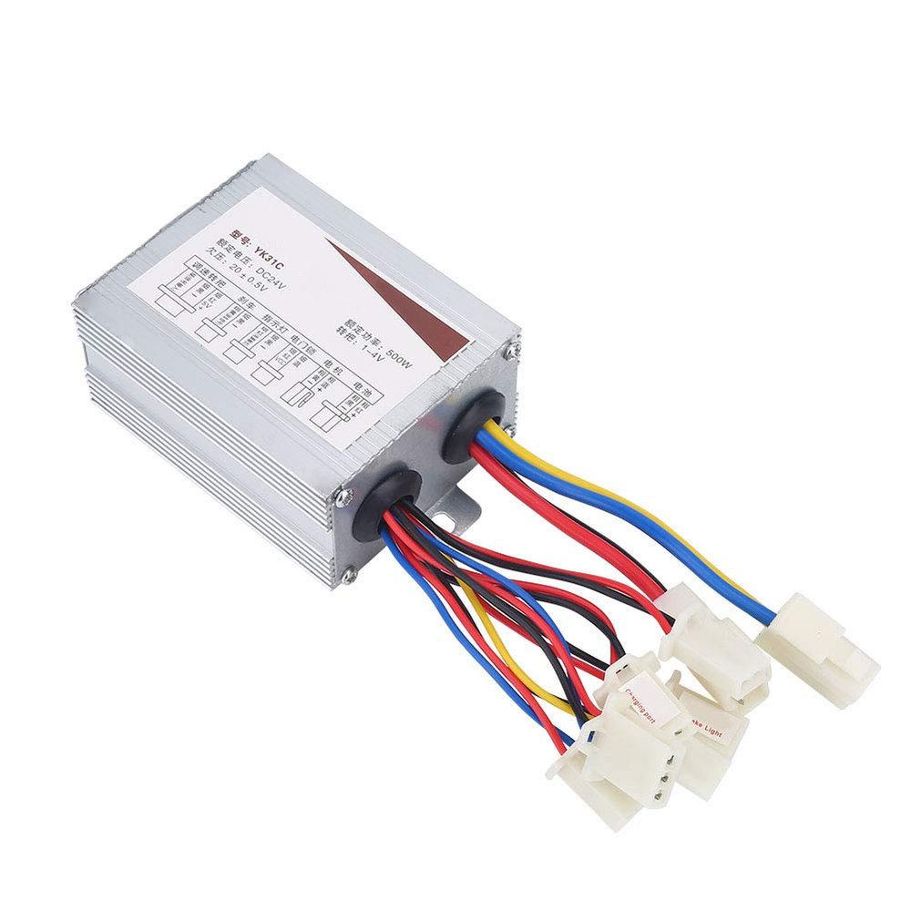 Electric Motor Controller, High-Efficiency 24V 500W Brushed Speed Controller for Electric Scooters and E-Bikes, Durable Brushed Motor Speed Control Box for Riders, Commuters, DIY Projects