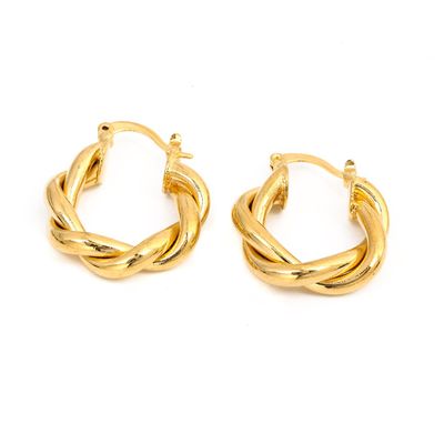 24K Gold Plating Wedding Brass Ear Stud Earrings Fashion Women Earrings Jewelry