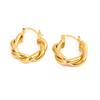 24K Gold Plating Wedding Brass Ear Stud Earrings Fashion Women Earrings Jewelry view 1