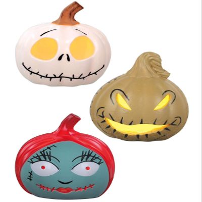 Seasons USA The Nightmare Before Christmas 3 Piece Light Up Pumpkin - 3.25"