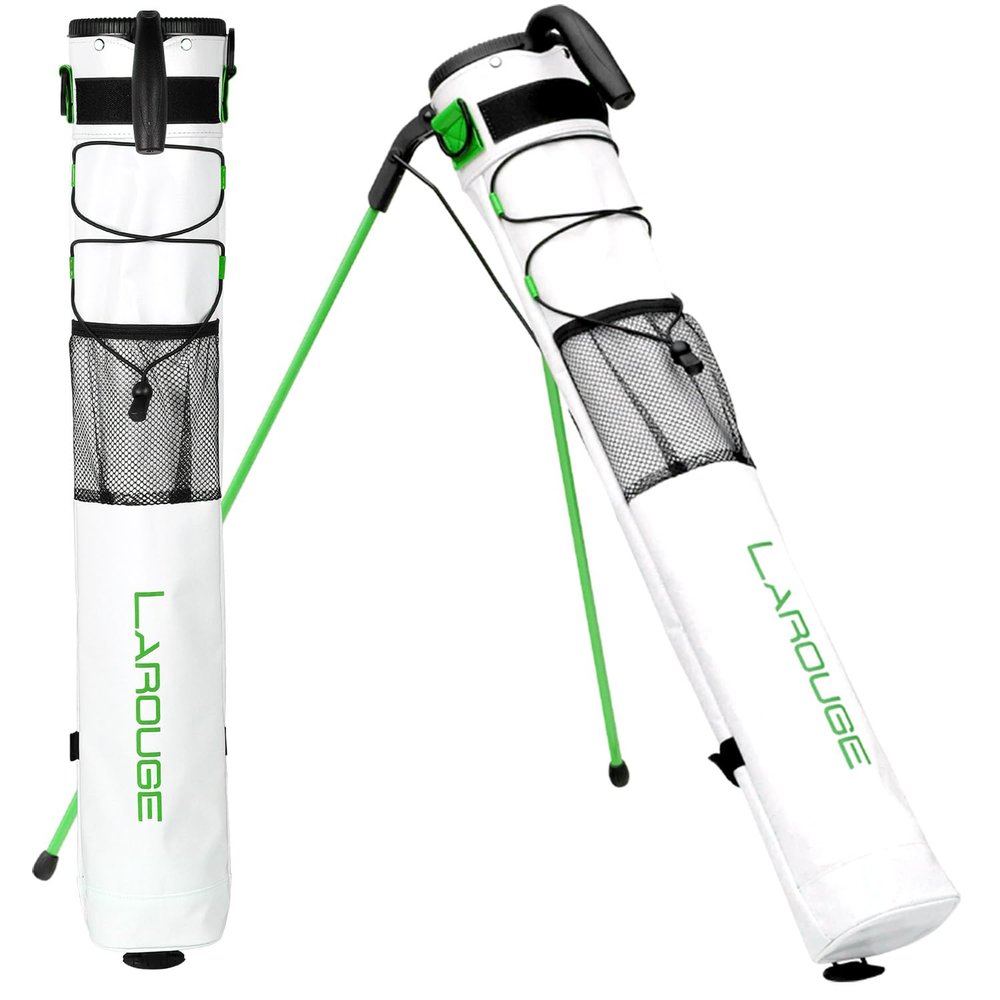 LAROUGE LASB18-1 Tarpaulin Self Standing Club Case, 10 Colors, Recommended 4 to 6 Bottles (White x Green)
