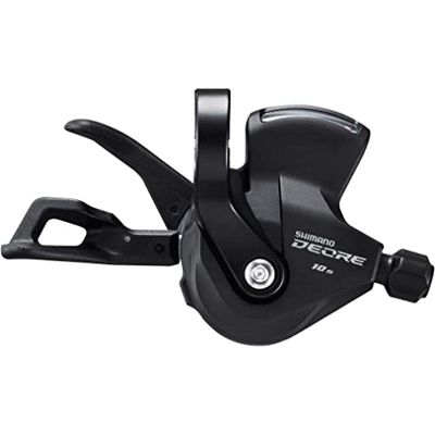 SHIMANO Deore SL-M4100 Deore Shift Lever, 10-Speed, with Display, Band on, Right Hand, ISLM4100RAP, Black