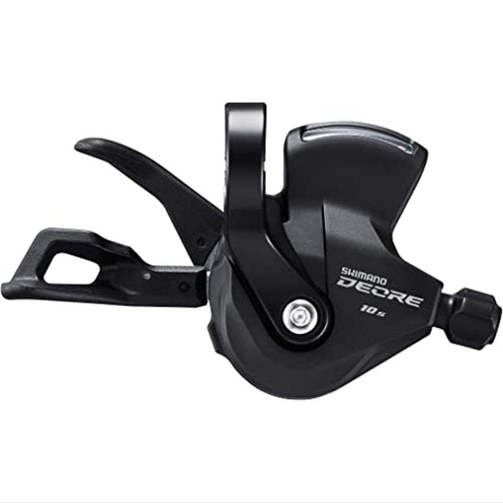 SHIMANO Deore SL-M4100 Deore Shift Lever, 10-Speed, with Display, Band on, Right Hand, ISLM4100RAP, Black