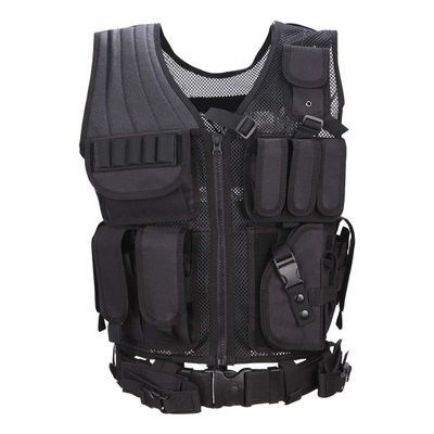 KIDYBELL Tactical Airsoft Vest for Outdoor Hunting Army Fan Combat Training CS Game 600D encrypted Nylon Fabric