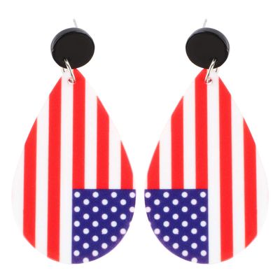 1pair Star and Stripes Earring American Flag Eardrop Ear Accessories National Flag Earing Earbob for Ladies