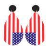1pair Star and Stripes Earring American Flag Eardrop Ear Accessories National Flag Earing Earbob for Ladies view 1