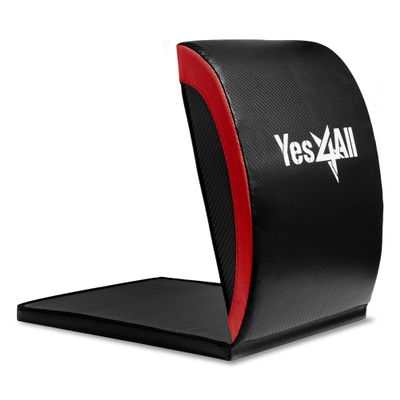 Yes4All Abdominal Exercise Pads, Foldable Ab Workout Equipment for Home Gym Core Training & Back Stretching, Sit Up Mat for Floor Exercises with Tailbone, Red