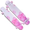 TXTC Complete Highly Flexible Seven-Layer Maple Cruiser Board 43 Inch Skateboards for Beginners Or Professional with High Rebound PU Wheels for Girls,Boys, Youths and Adult (Color : D) view 1