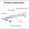 TXTC Complete Highly Flexible Seven-Layer Maple Cruiser Board 43 Inch Skateboards for Beginners Or Professional with High Rebound PU Wheels for Girls,Boys, Youths and Adult (Color : D) view 2