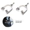 Zerodis Horse Spurs, 2PCS Stainless Steel Exquisite Pattern Horse Boot Spurs Decoration with Gear Reining Horse Cowboy Show Spurs view 2