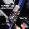 Stainless Boat Tie Down Straps to Trailer (Pack of 2) - 2,400lbs Break - 1" x 2.5 Heavy Duty Ratchet Boat Straps UV Treated - Made in New Zealand view 2