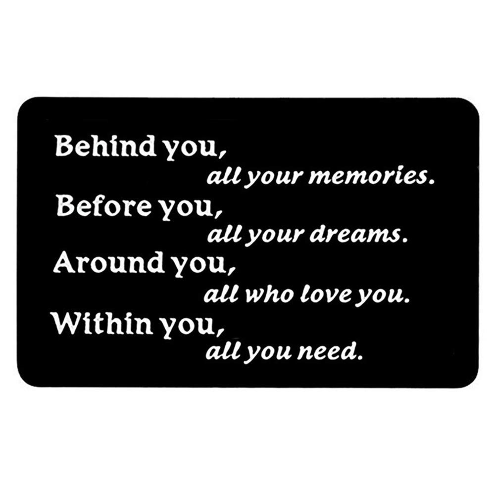 Jstud Inspiration Graduation Gifts Wallet Insert Cards Engraved Behind You All Your Memories Birthday Encourage Insert Cards